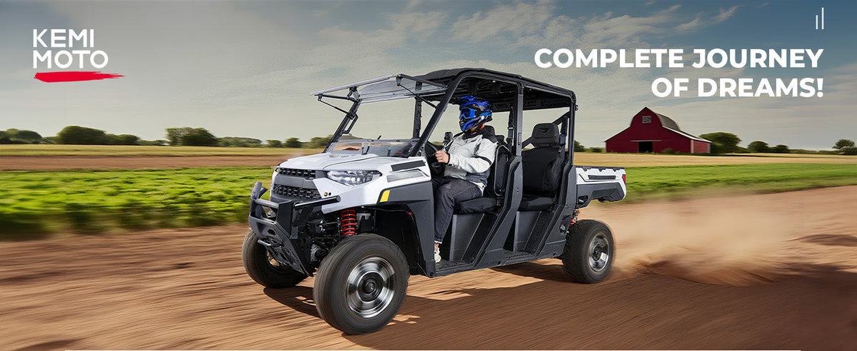 KEMIMOTO 3-IN-1 Flip Windshield for Polaris Ranger XP 1000/ Crew XP 1000 2015-2026 — manufacturer image 1