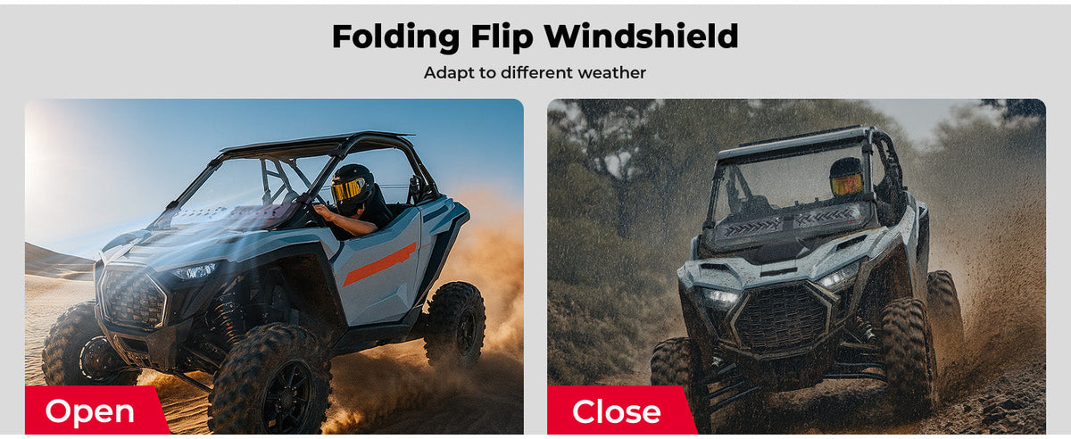 KEMIMOTO UTV Windshield with Sliding Vented Window for Polaris RZR PRO 2025-2026 — manufacturer image 2