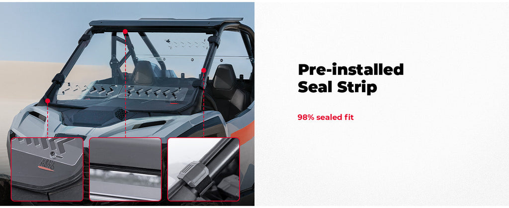 KEMIMOTO UTV Windshield with Sliding Vented Window for Polaris RZR PRO 2025-2026 — manufacturer image 4