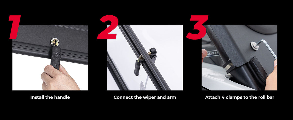 Full Front Windshield with Manual Wiper for Polaris RZR 570/800/XP 900 (2008-2014) — manufacturer image 7