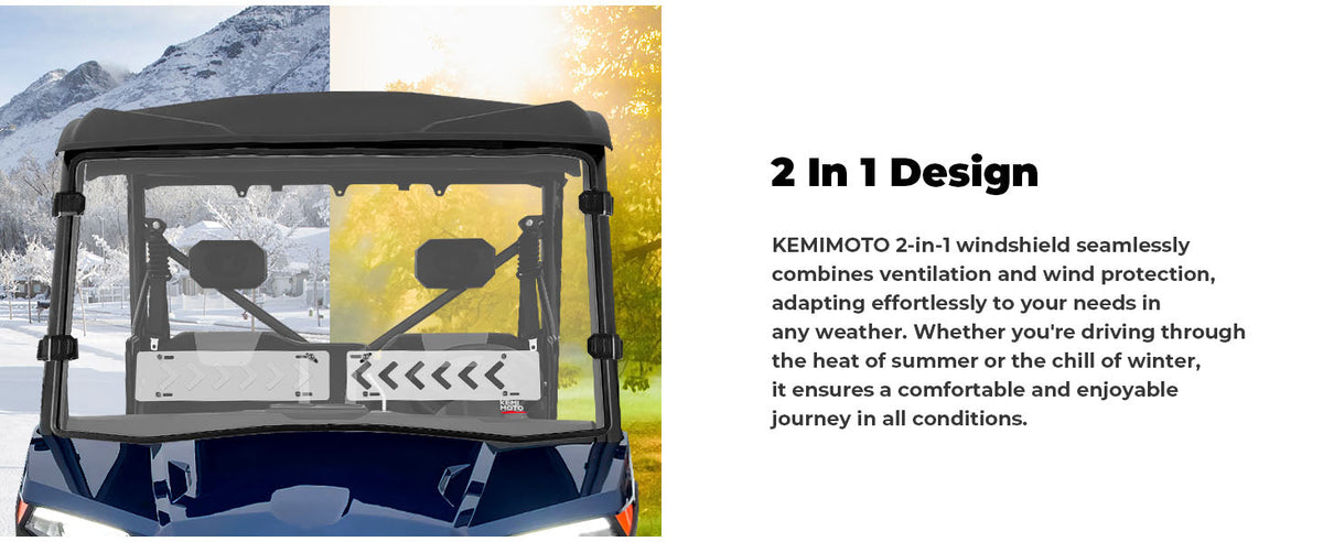 Vented Front Windshield for CFMOTO UFORCE 600|800XL — manufacturer image 2