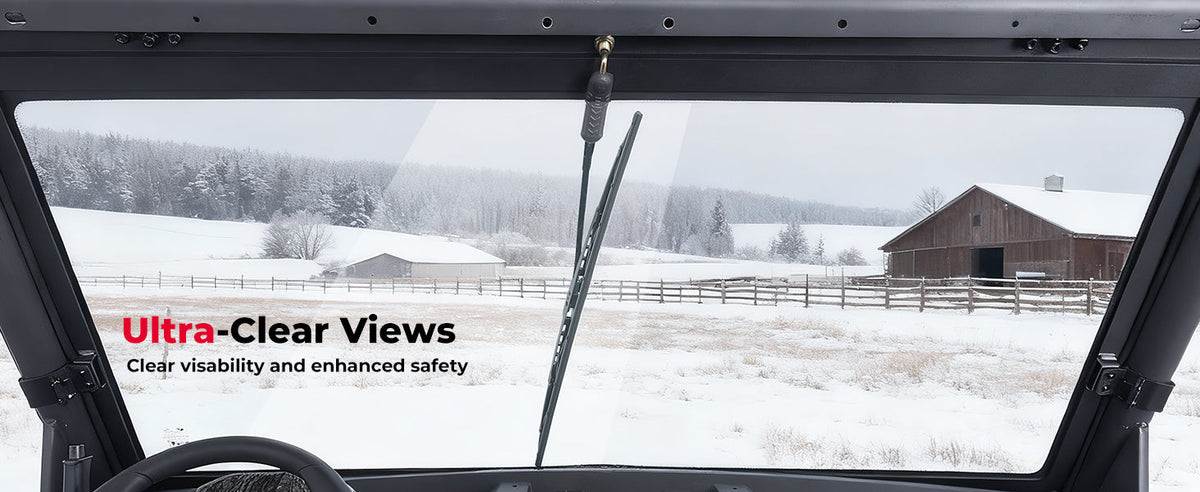UTV Glass Windshield with Wipers for CFMOTO UForce 1000| 1000 XL — manufacturer image 2