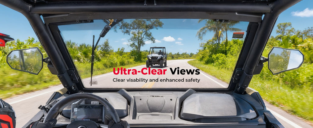 UTV Glass Windshield with Wiper For CFMOTO ZForce 950| ZForce 800（2023+） — manufacturer image 2