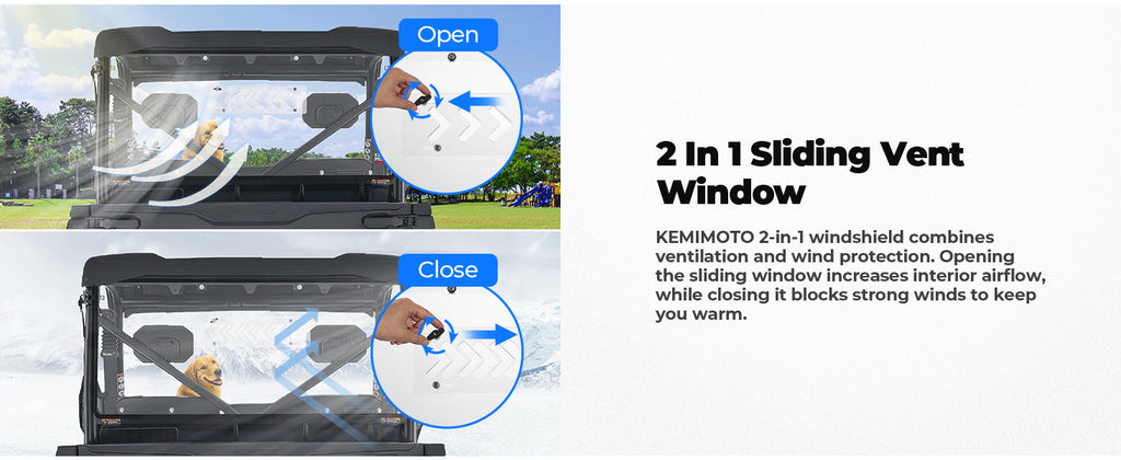 Sliding Vented Rear Window for CFMOTO UFORCE 600 (2021-2026) — manufacturer image 2