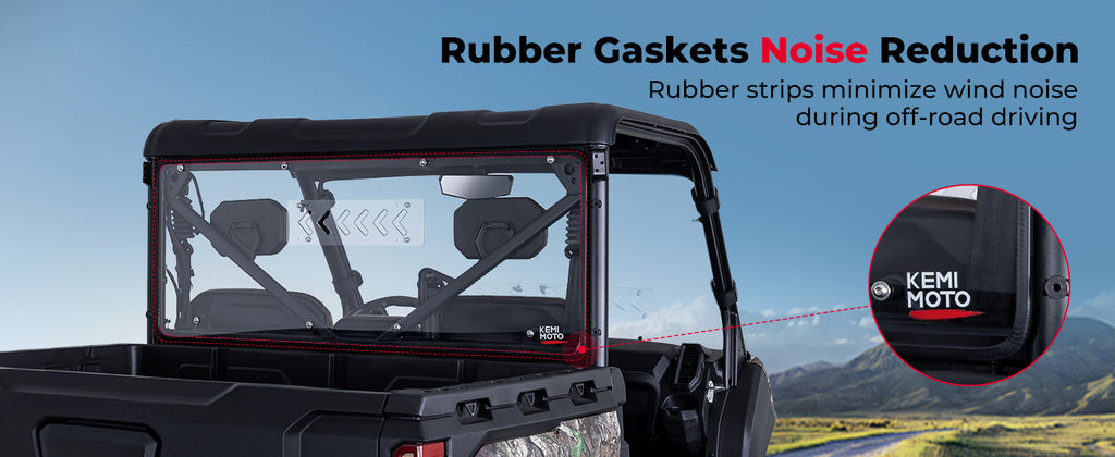 2-in-1 Vented Rear Windshield for CFMOTO UFORCE U10 Pro|XL — manufacturer image 3