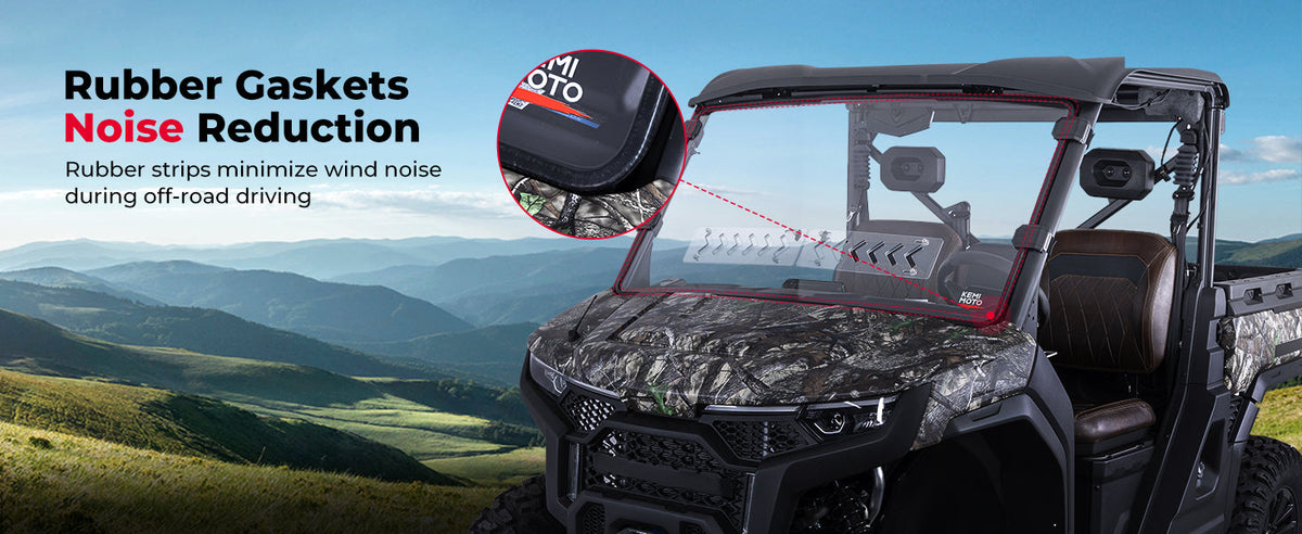 2-in-1 Vented Front Windshield for CFMOTO UFORCE U10 Pro|XL — manufacturer image 5