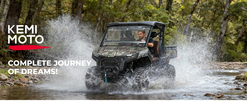 3-IN-1 Flip Windshield For CFMOTO UFORCE U10（ Not Fit Grab Handle） — manufacturer image 1