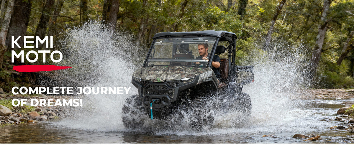 3-IN-1 Flip Windshield For CFMOTO UFORCE U10（ Not Fit Grab Handle） — manufacturer image 1