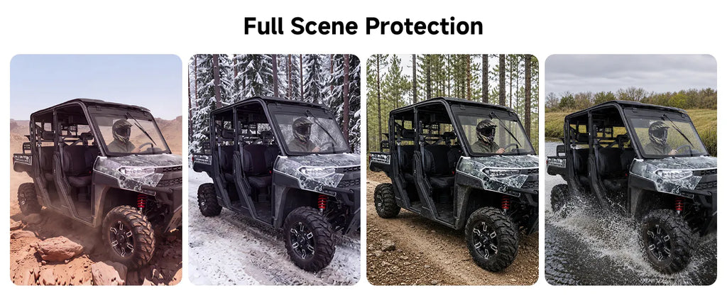 UTV 9/32" Glass Windshield with Trigger-Activated Electric Wiper for Polaris Ranger 1000 / XP 1000 / XP 900 &  — manufacturer image 5