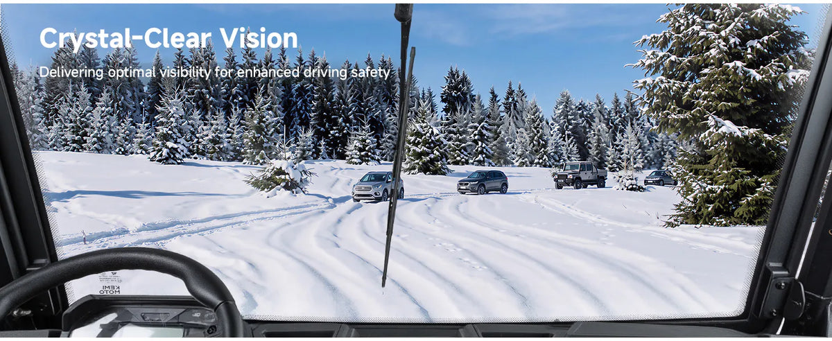 UTV 7MM Laminated Glass Windshield with Manual Wipers for Polaris Ranger 1000 / XP 1000 / 900 / XP 900 & Crew  — manufacturer image 2