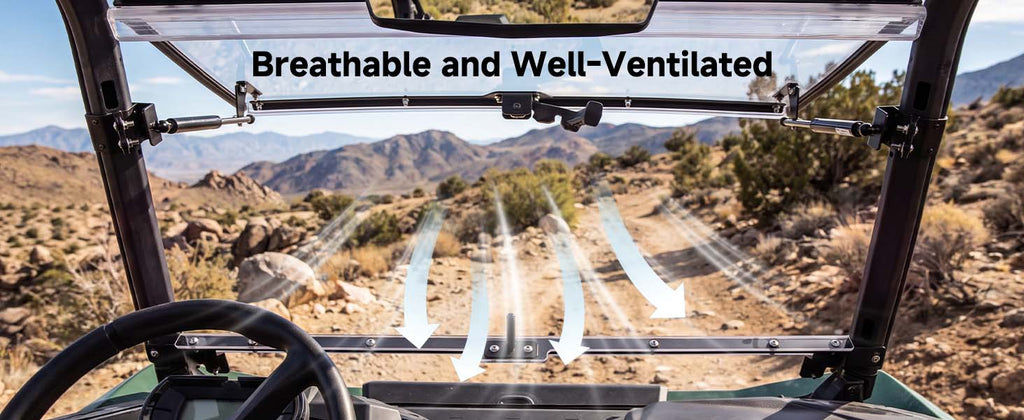 3-in-1 Flip Windshield Compatible with 2021-2026 Can-Am Commander — manufacturer image 2