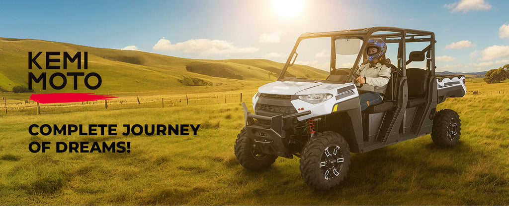 KEMIMOTO UTV Magnetic Sun Visor for Most Vehicles with pro-fit bar or Metal roof and crossbars — manufacturer image 1
