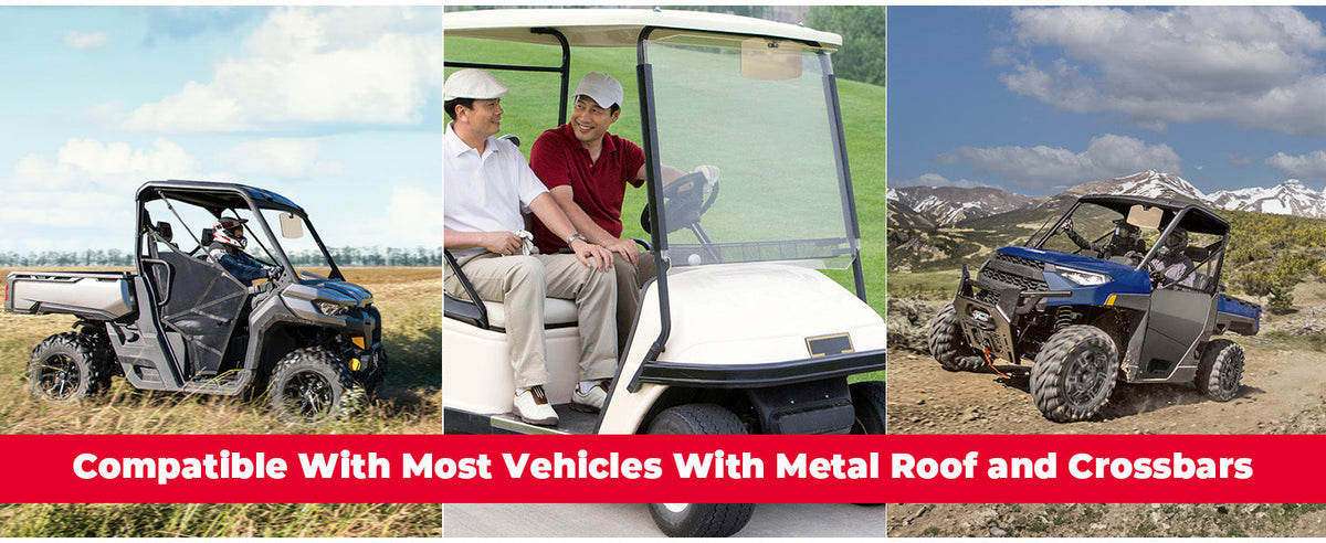 KEMIMOTO UTV Magnetic Sun Visor for Most Vehicles with pro-fit bar or Metal roof and crossbars — manufacturer image 5