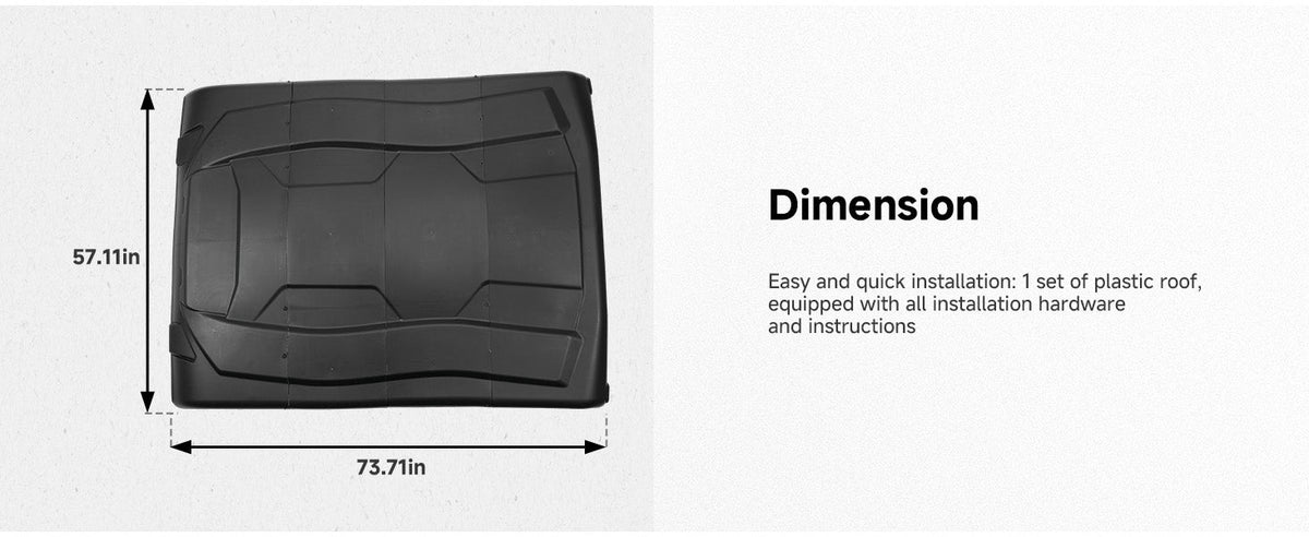 4-Piece Hard Roof Top Fit Can-Am Defender MAX (2016–2026) — manufacturer image 3