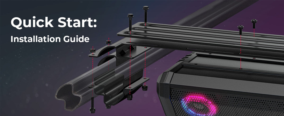 Midnight 90 Roof 34.25" Soundbar For Can-am Polaris UTV Bluetooth Speaker with Dual Subwoofers, IP66 Waterproo — manufacturer image 5