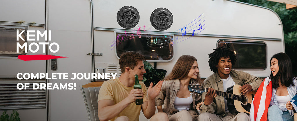 6.5" Speaker Pods with Enclosures (IPX5 Water-Resistant) Universal Fit for UTVs RVs Boats — manufacturer image 1