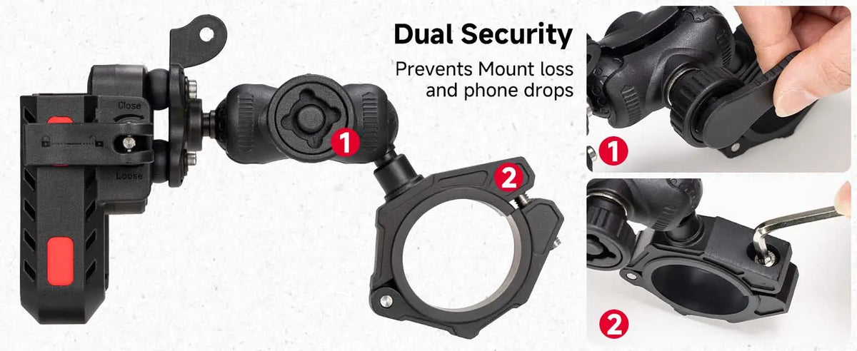 UTV Phone Mount Fit for 1.75"-2" Roll Cage,X3/RZR/Ranger — manufacturer image 3
