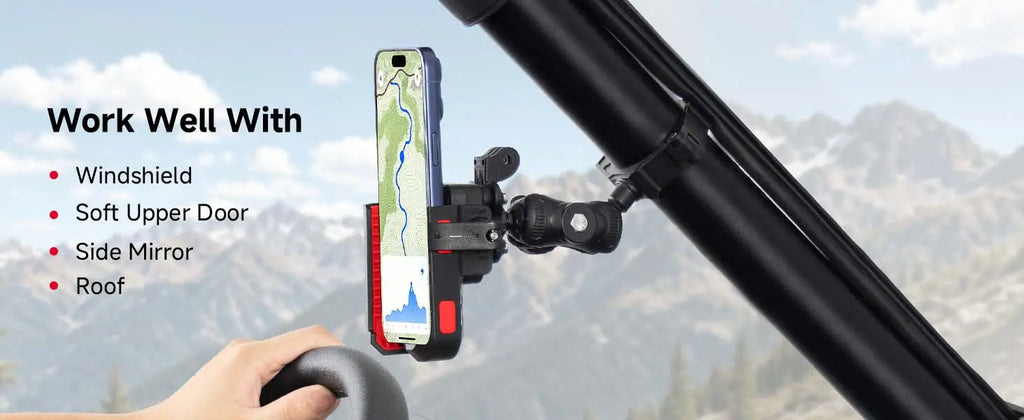 UTV Phone Mount Fit for 1.75"-2" Roll Cage,X3/RZR/Ranger — manufacturer image 5