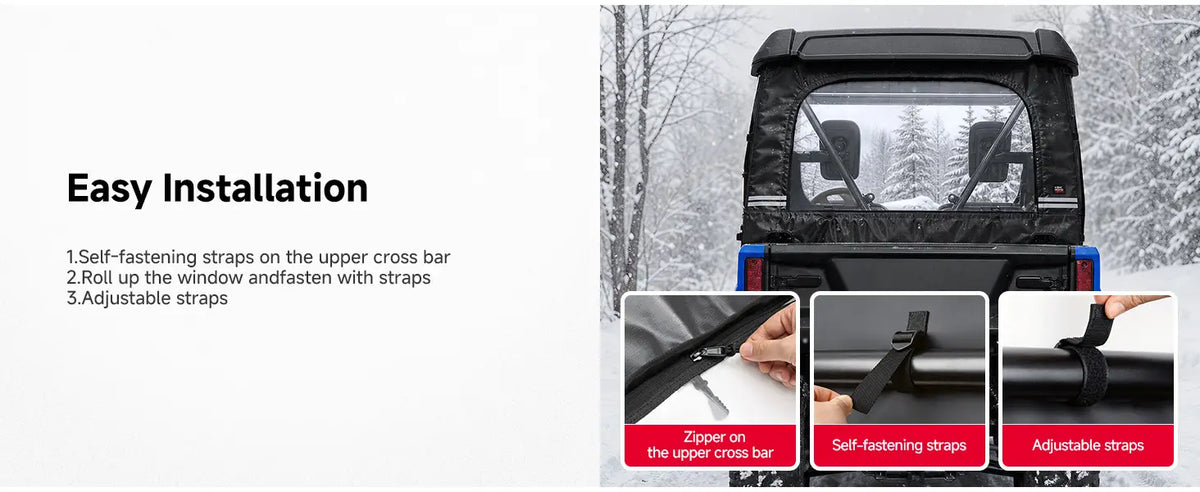 UTV Soft Rear Windshield For Honda Pioneer 500/520 — manufacturer image 3