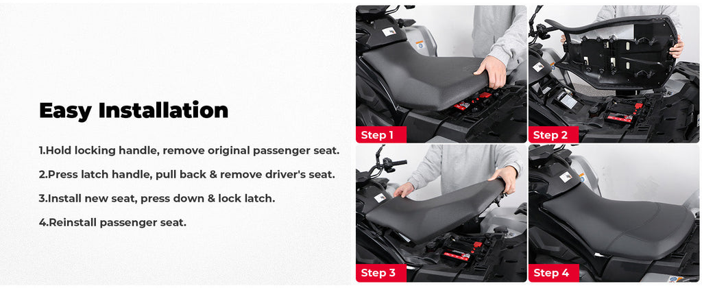 Can-Am Outlander 650 / 850 / 1000 / 1000R / MAX Complete Seat (2013–2024) — manufacturer image 4