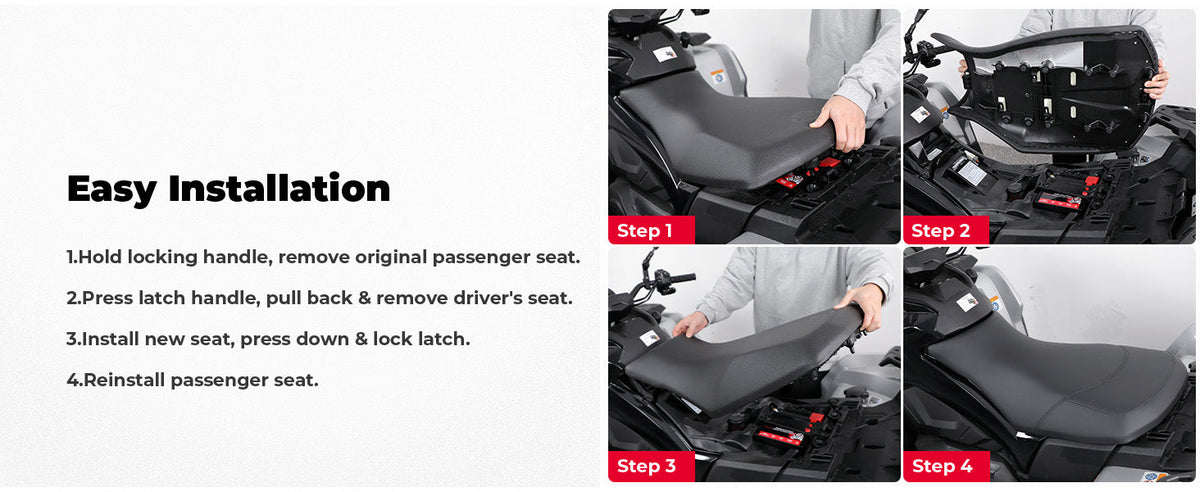 Can-Am Outlander 650 / 850 / 1000 / 1000R / MAX Complete Seat (2013–2024) — manufacturer image 4