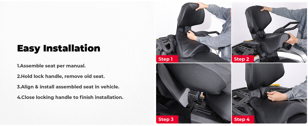 Can-Am Outlander MAX Passenger Rear Seat with Armrest (2012–2024) — manufacturer image 4