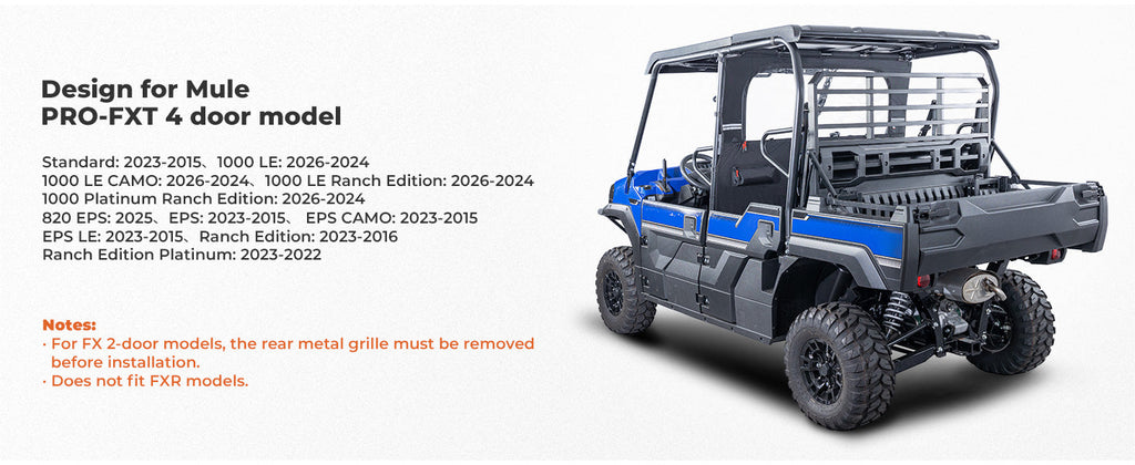 UTV Soft Rear Window for Kawasaki Mule PRO-FXT 2015+ — manufacturer image 5