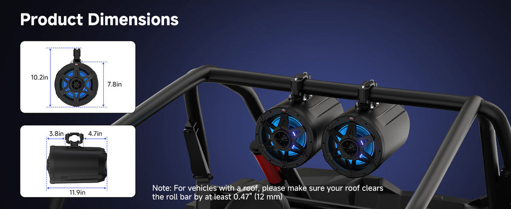 KP6 6.5" Universal Tower Speakers for UTV, ATV & Marine — manufacturer image 11