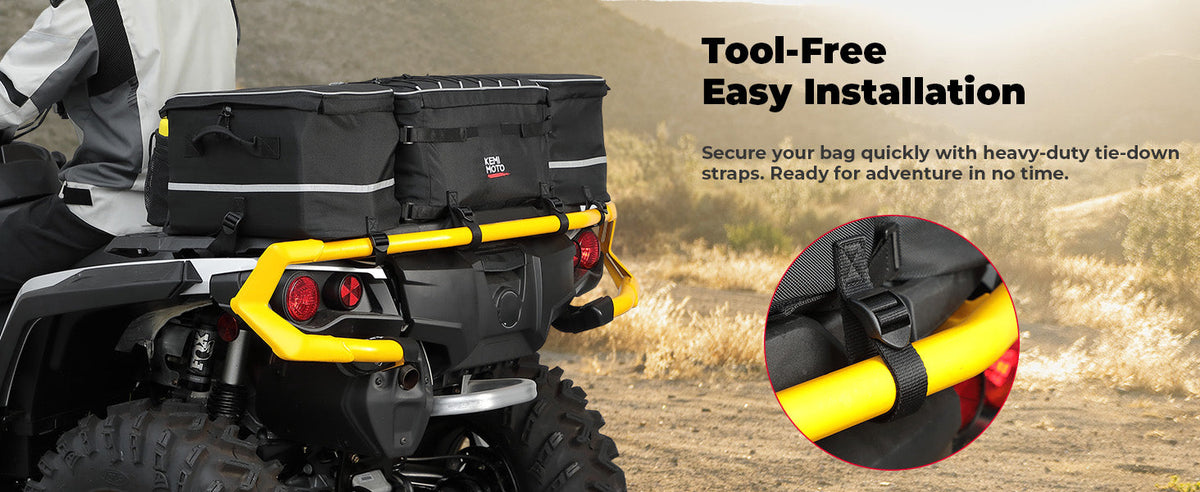 71L ATV Rear Seat Storage Bag with Cooler & Removable Cushion for Polaris, Can-Am — manufacturer image 3