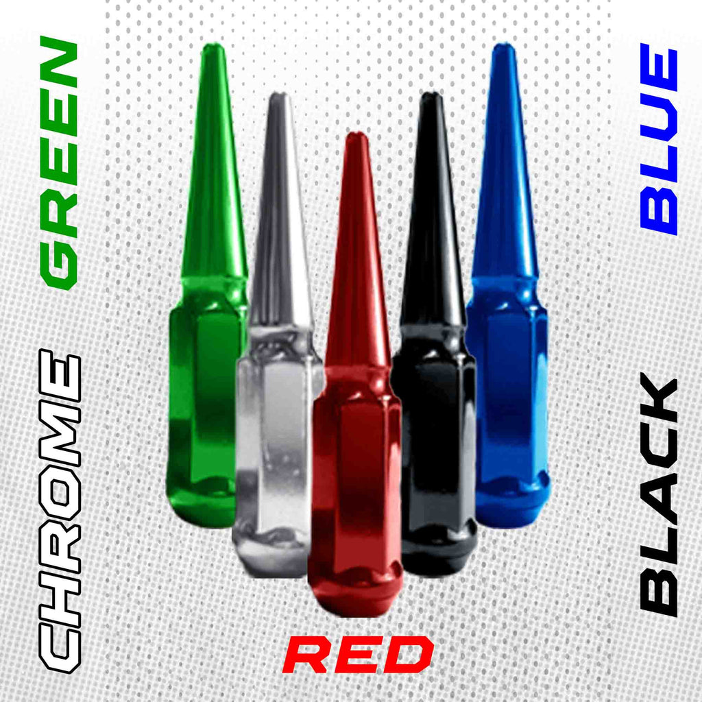 1/2 Inch Extended Spike Lug Nuts - 60 Degree Taper Seat