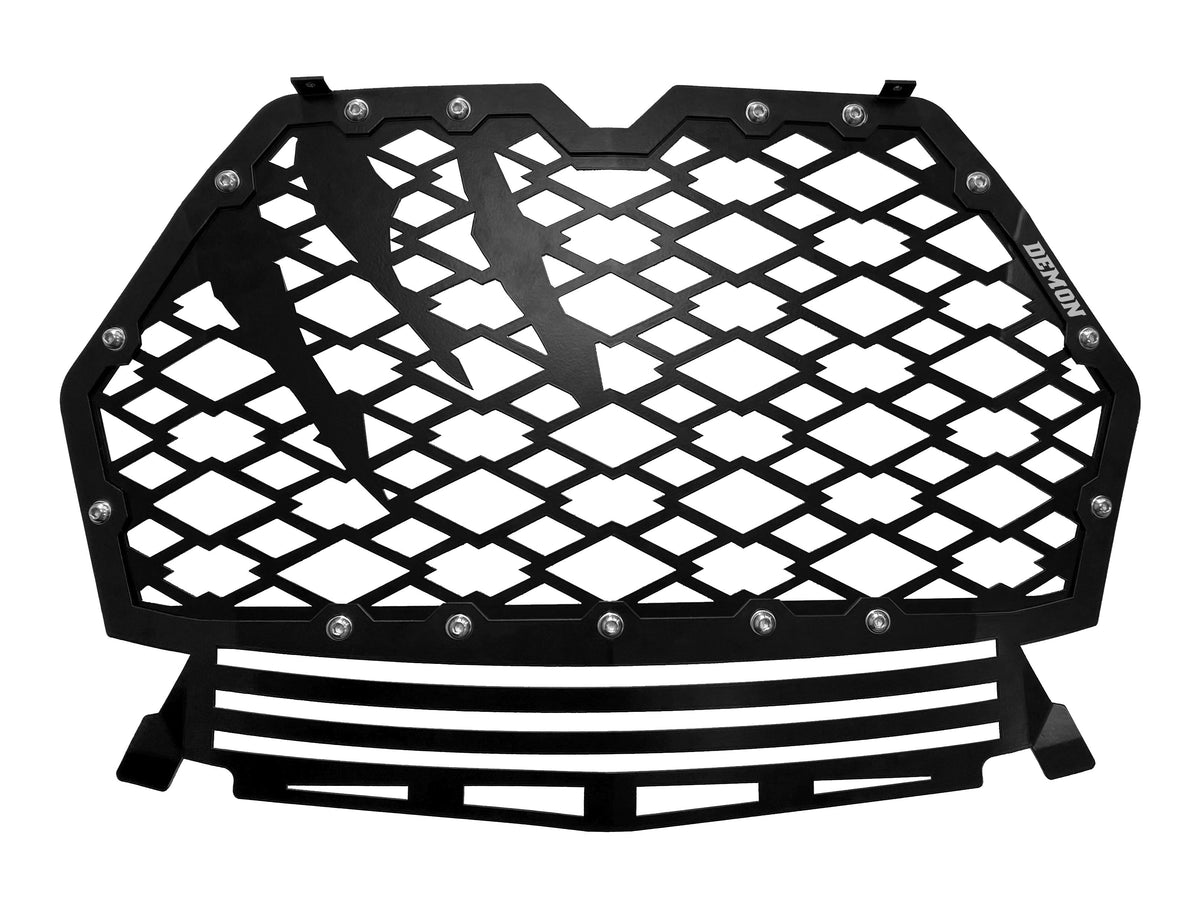 Demon Powersports 2017-2018 Polaris Demon Heavy Duty Front Grille - Black PAFG-6002HD-D