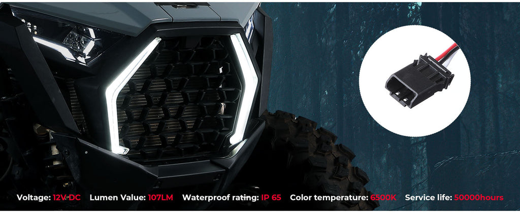 LED Grille Fang Lights for Polaris RZR Pro XP/Pro R/S 2025 Waterproof — manufacturer image 2