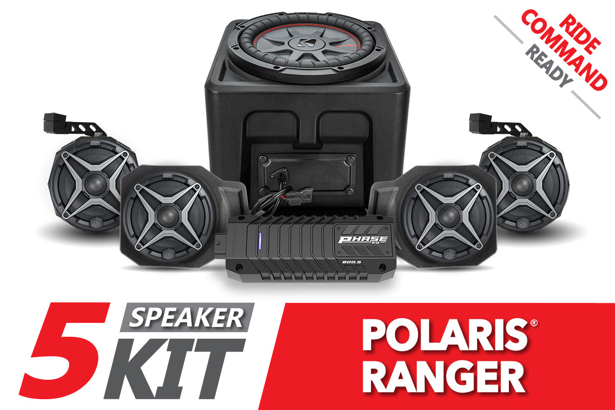 SSV Works 220-RG4-Q5ARC Polaris Ranger XP1000 Ride Command audio system