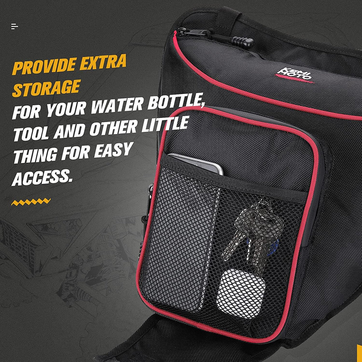 Door Bags & Center Storage Bag For Polaris RZR