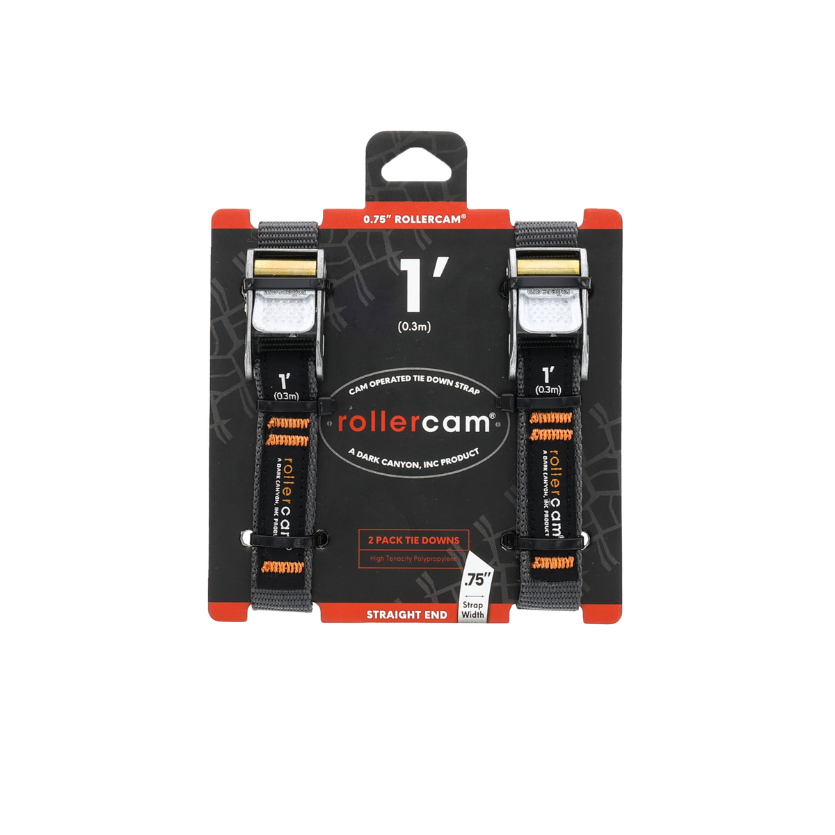 Rollercam 0.75-inch straight-end tie-down strap
