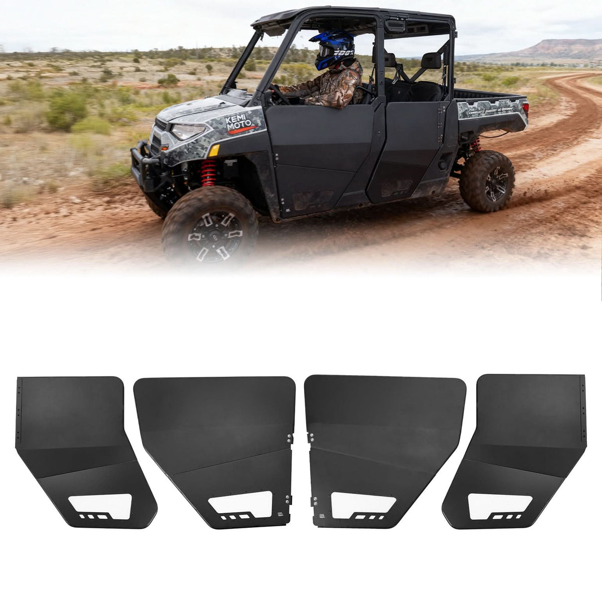 Aluminum Half Doors for Polaris Ranger Crew XP 1000 (2019-2026)