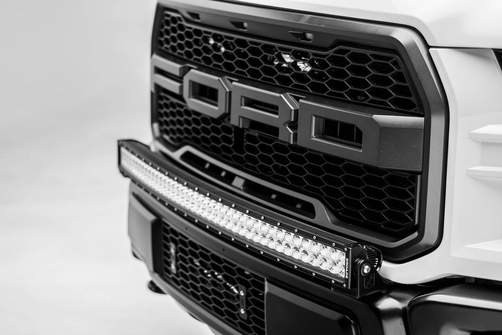 Black Oak LED 2017-2020 Ford F-150 Raptor 40-inch curved bumper light bar kit RAPTOR-40CC-17