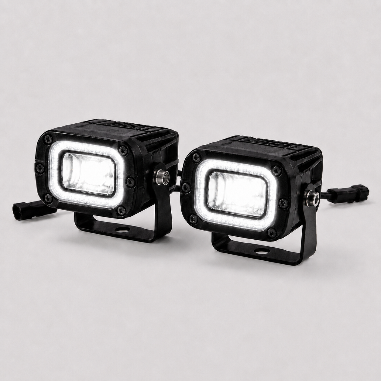 Black Oak LED Low Pro black housing spreader kit white halo LPS-W