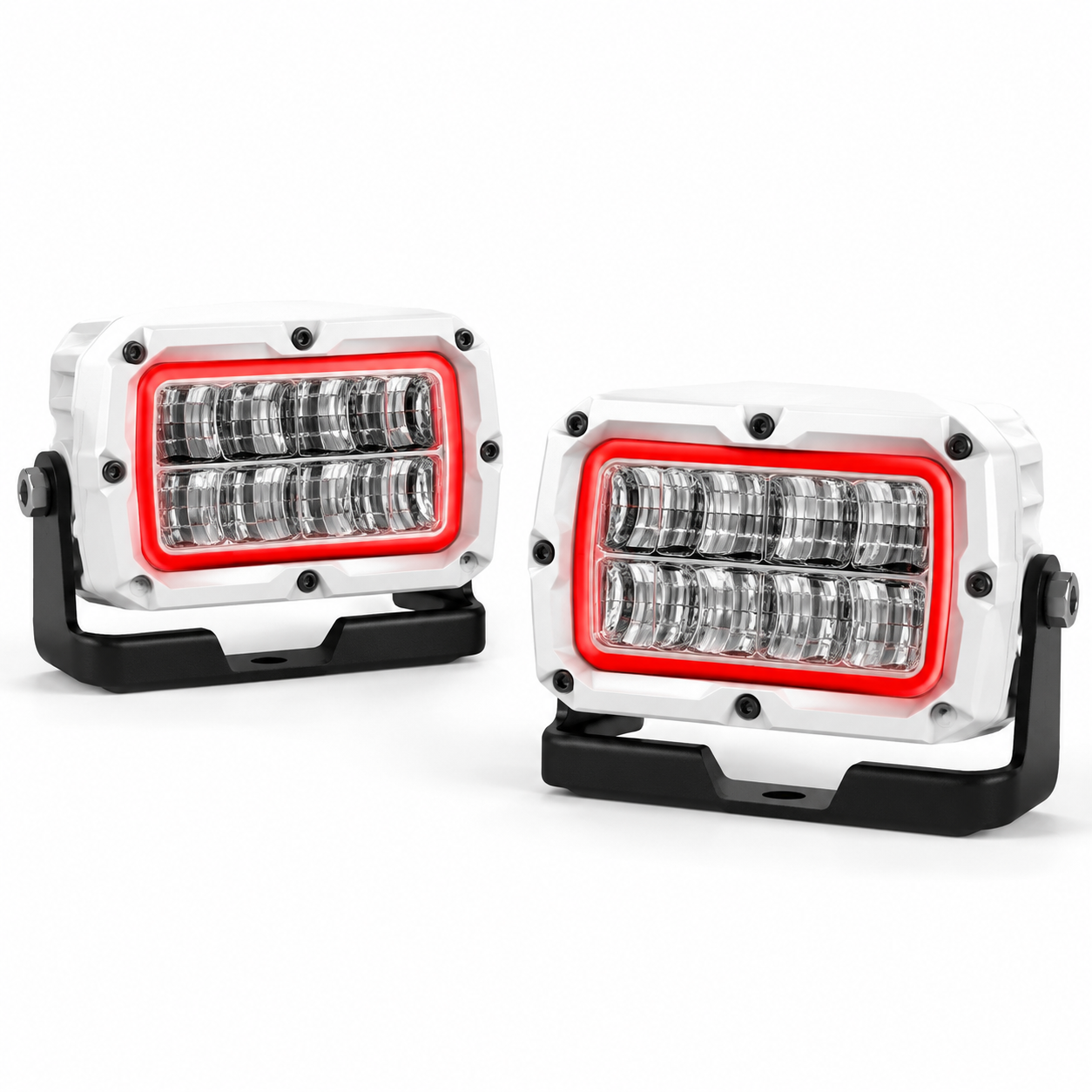 Black Oak LED Low Pro Spreader Light Kit - White Housing, Red Halo