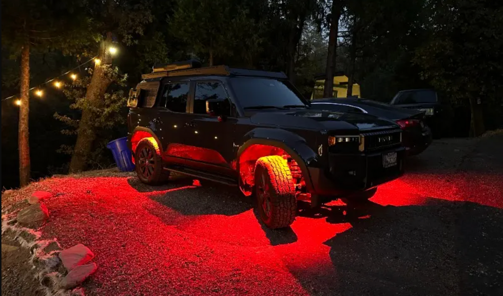Black Oak LED RGB rock light and mounting hardware