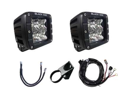 Black Oak LED UTV roll cage pod light kit for 1.75-inch tube