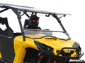 2021+ Can-Am Commander scratch-resistant flip windshield installed