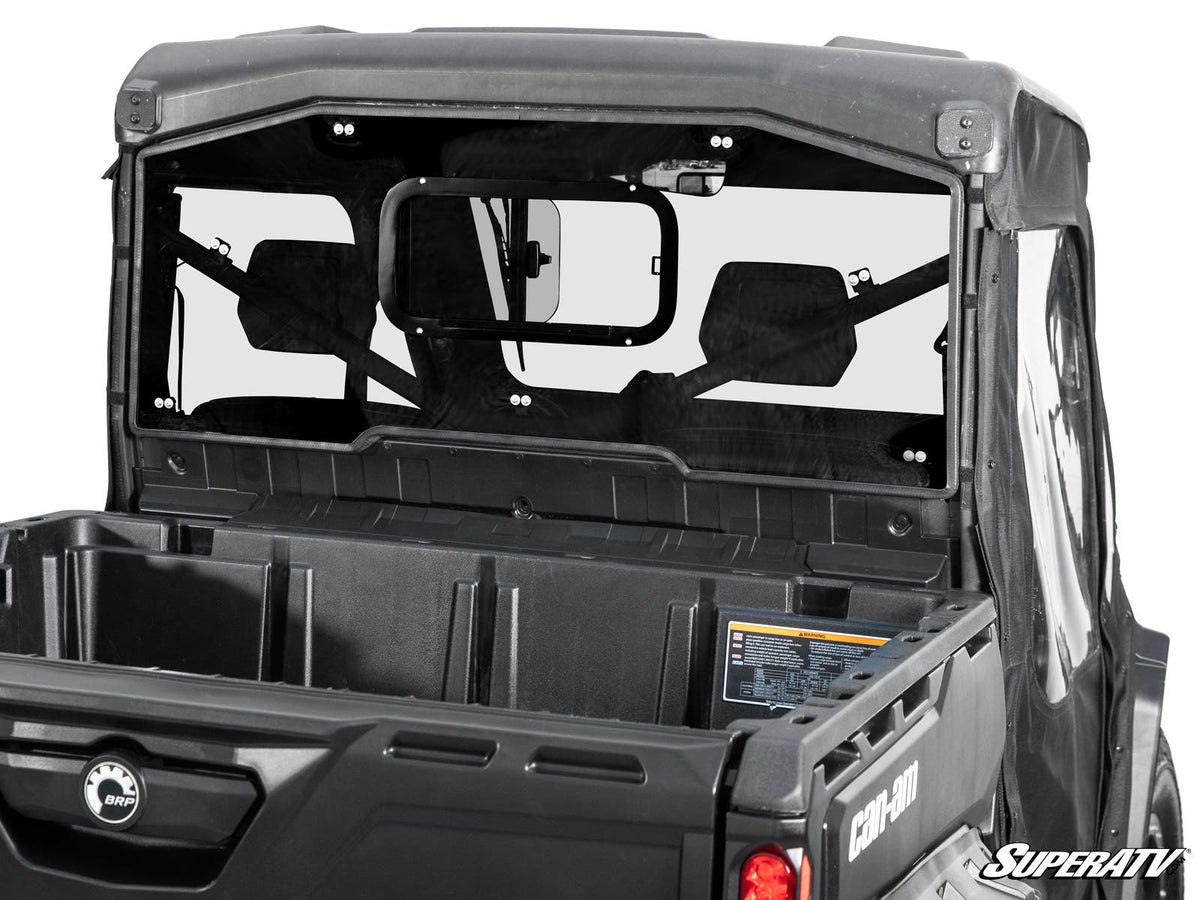 Can-Am Defender HD5 sliding rear windshield installed