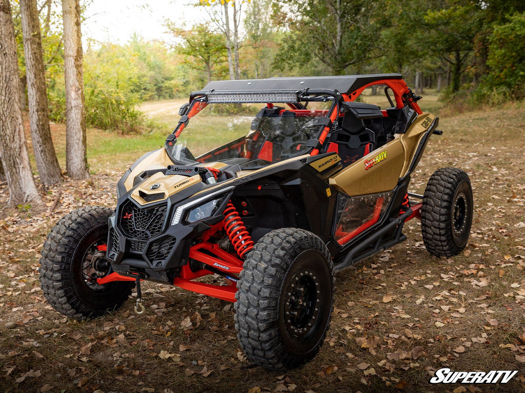 Can-Am Maverick X3 full windshield installed profile