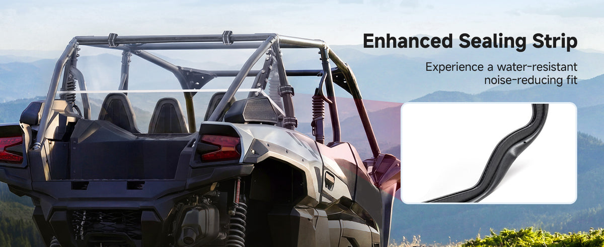 UTV Sliding Rear Windshield For Kawasaki Teryx KRX 4 1000 — manufacturer image 2