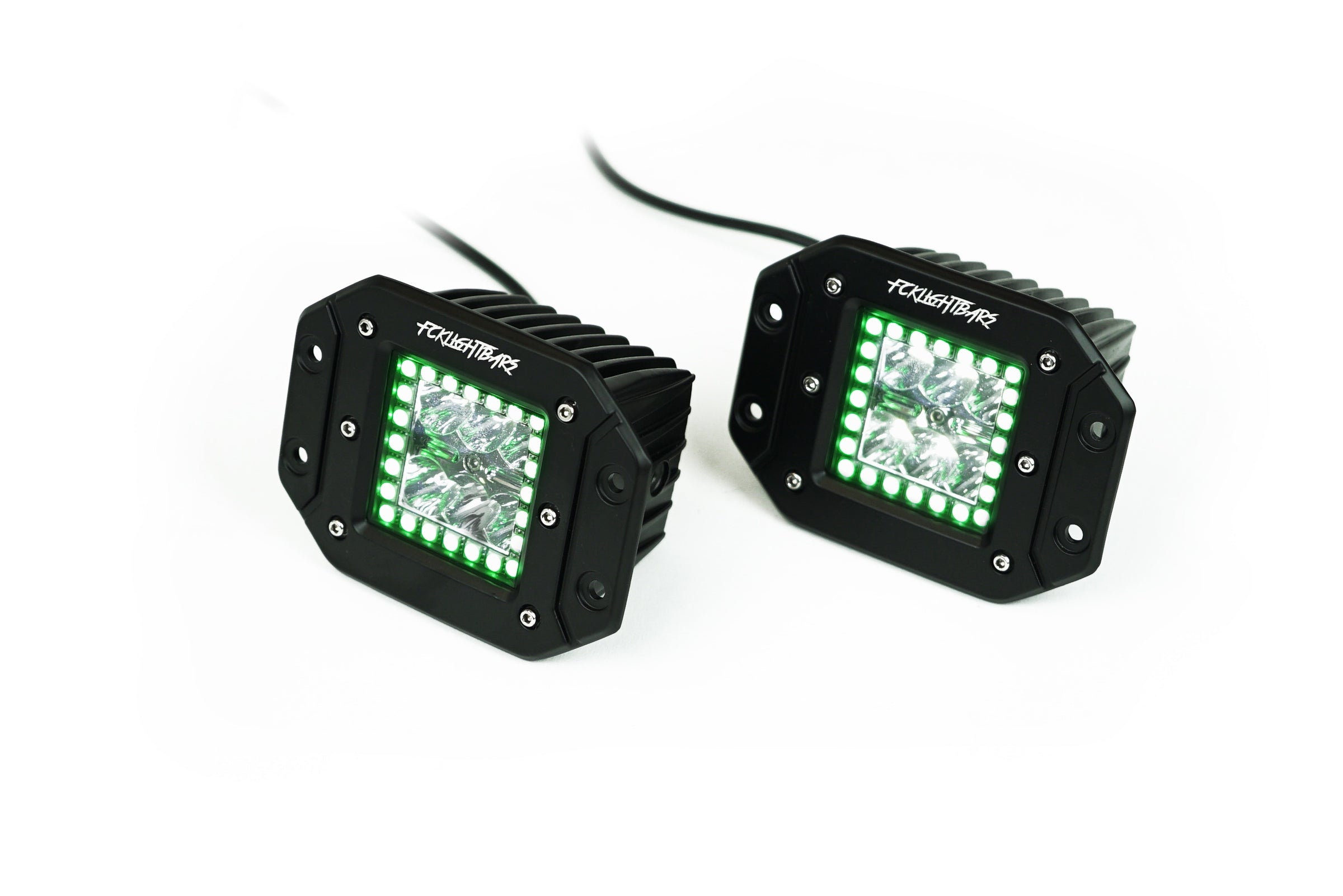 FCKLightBars RGB high-output flushmount LED pods, SKU FCK-RGBHPF-RF