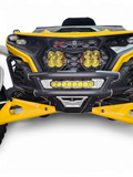 Elektric Offroad Amp front winch bumper FWB220010 installed on a Can-Am Maverick R, front view