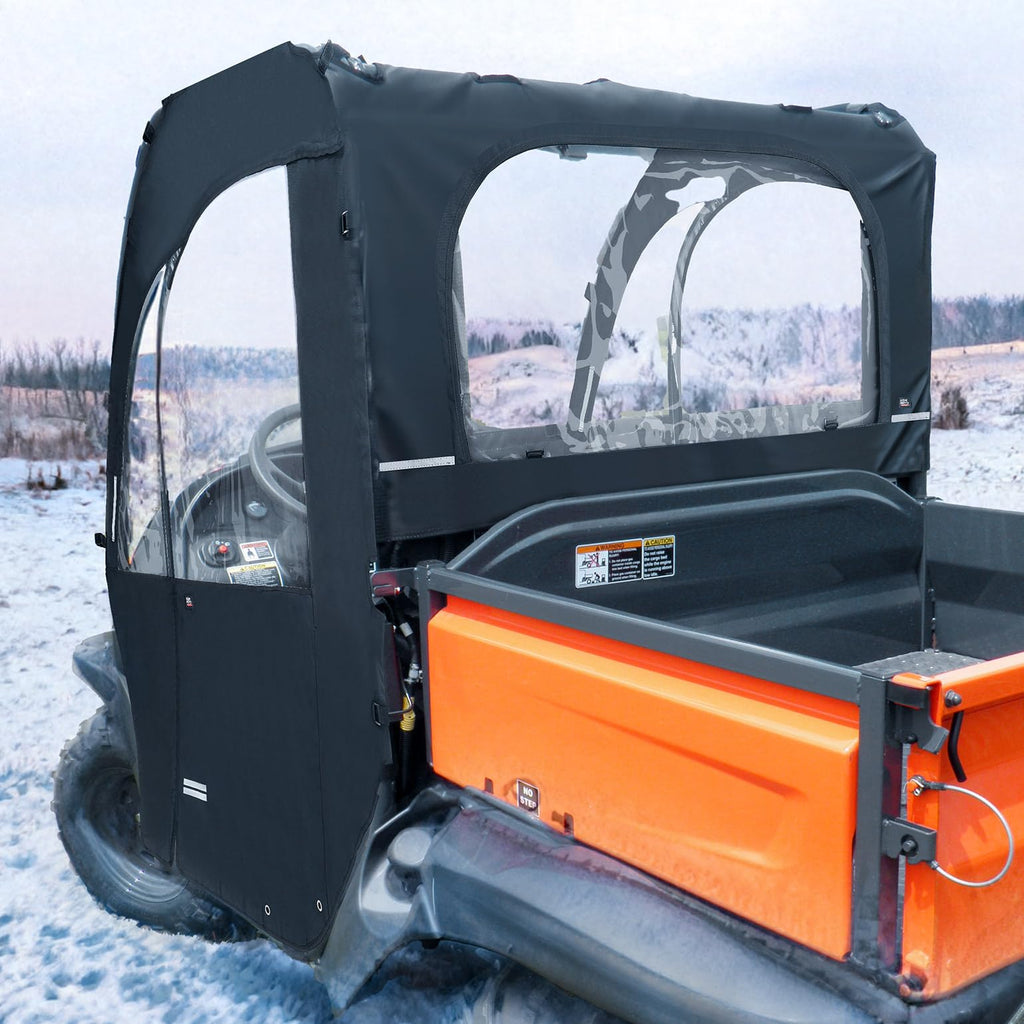 Soft Cab Enclosure Doors & Rear Soft Windshield for Kubota RTV