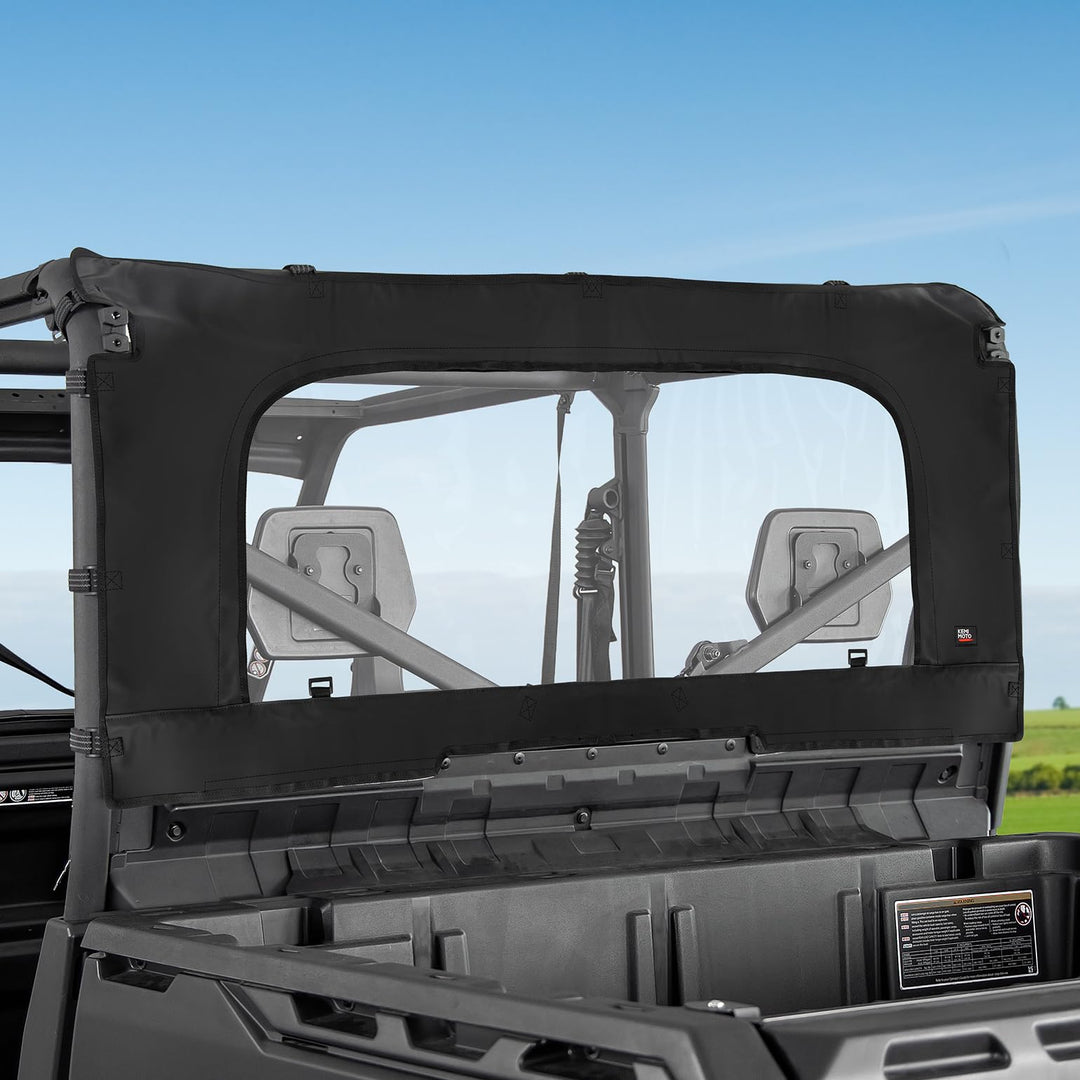 KEMIMOTO Soft Rear Windshield with Zipper for Can-Am Defender HD10/9/8/7/5