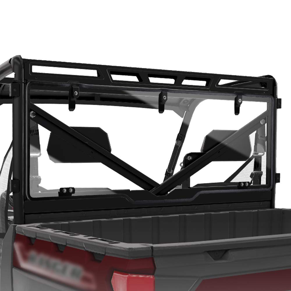 Rear Windshield Hard Tool-Free Install for Polaris Ranger XP 1000/Crew 2015-2024
